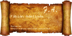 Fábián Adelinda névjegykártya